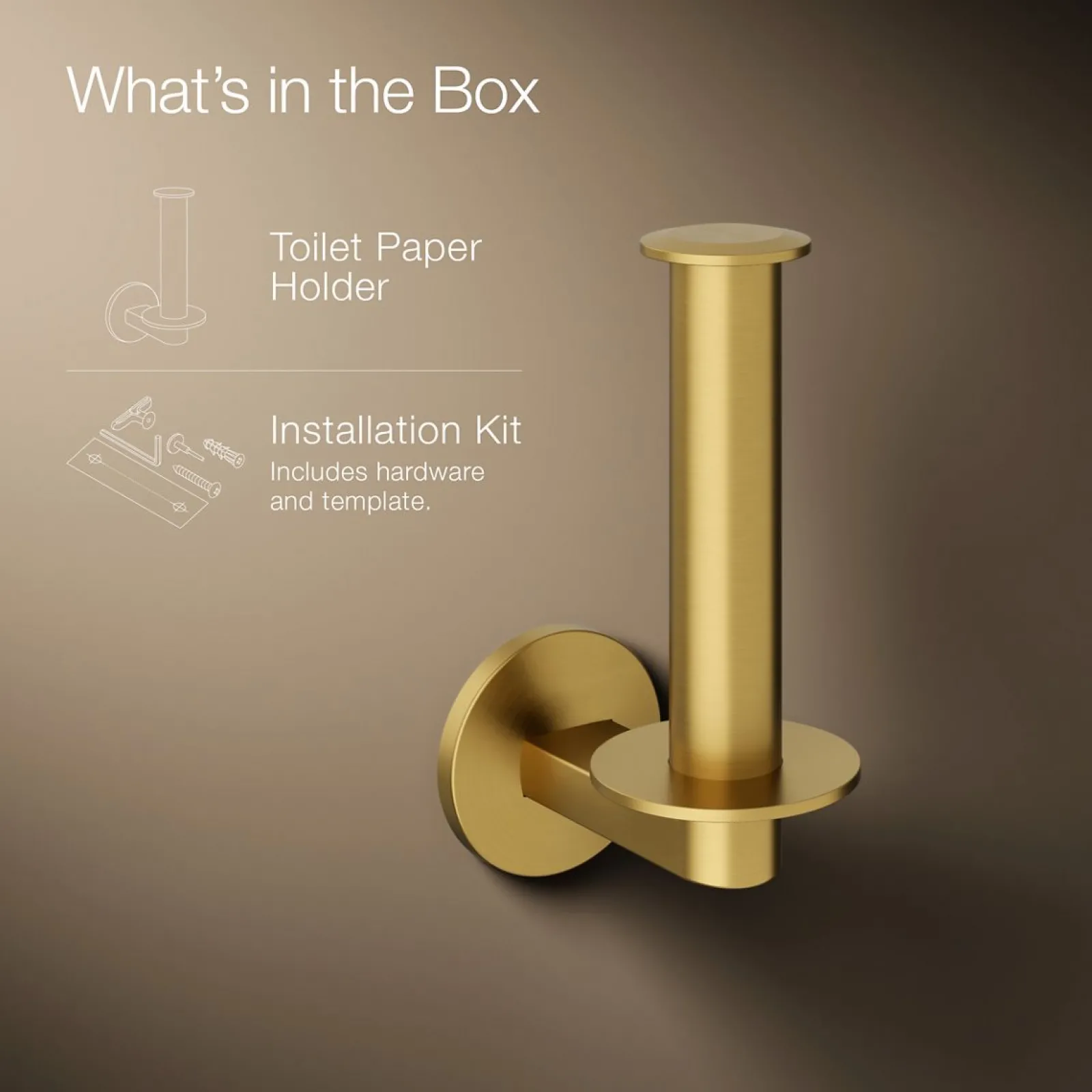 Vertical toilet paper holder^Kohler