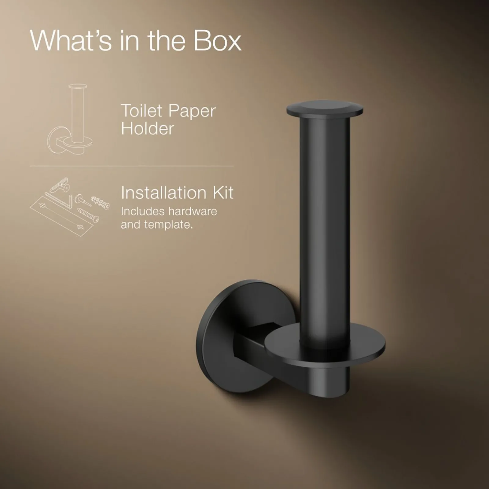 Vertical toilet paper holder^Kohler
