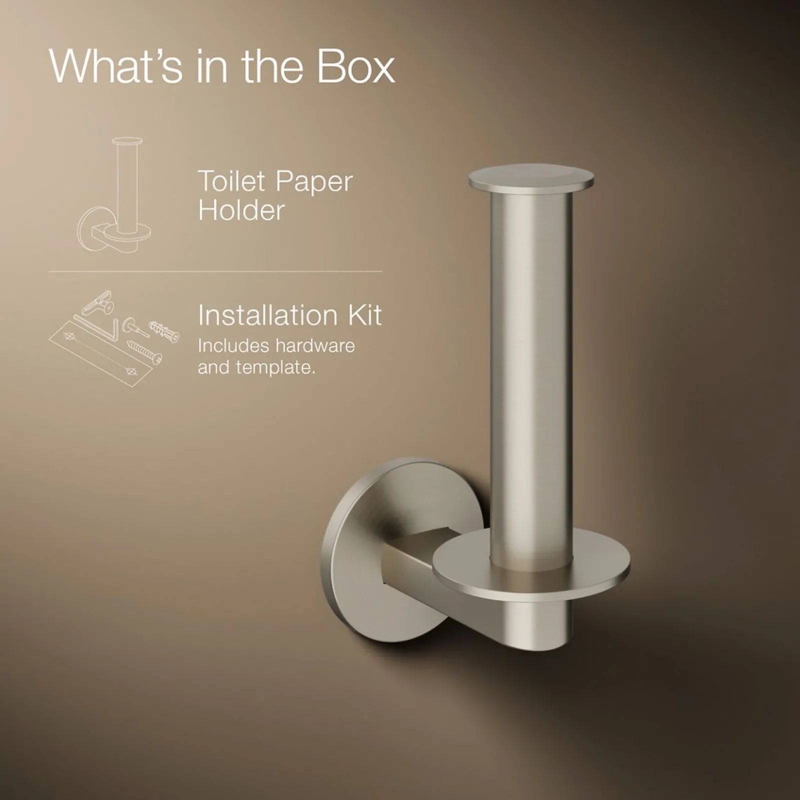 Vertical toilet paper holder^Kohler