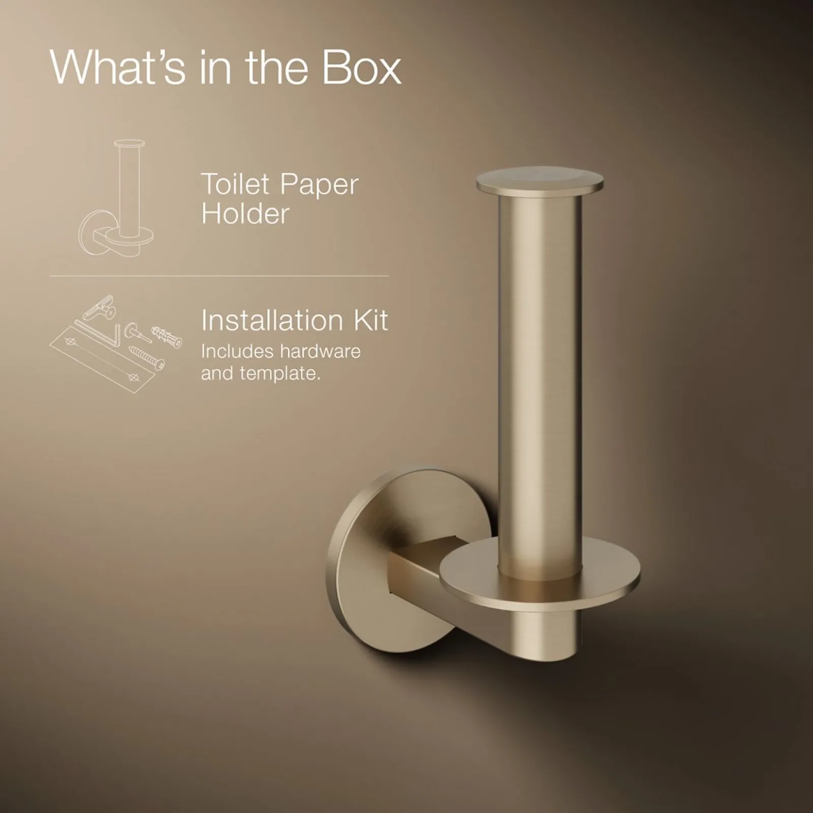 Vertical toilet paper holder^Kohler