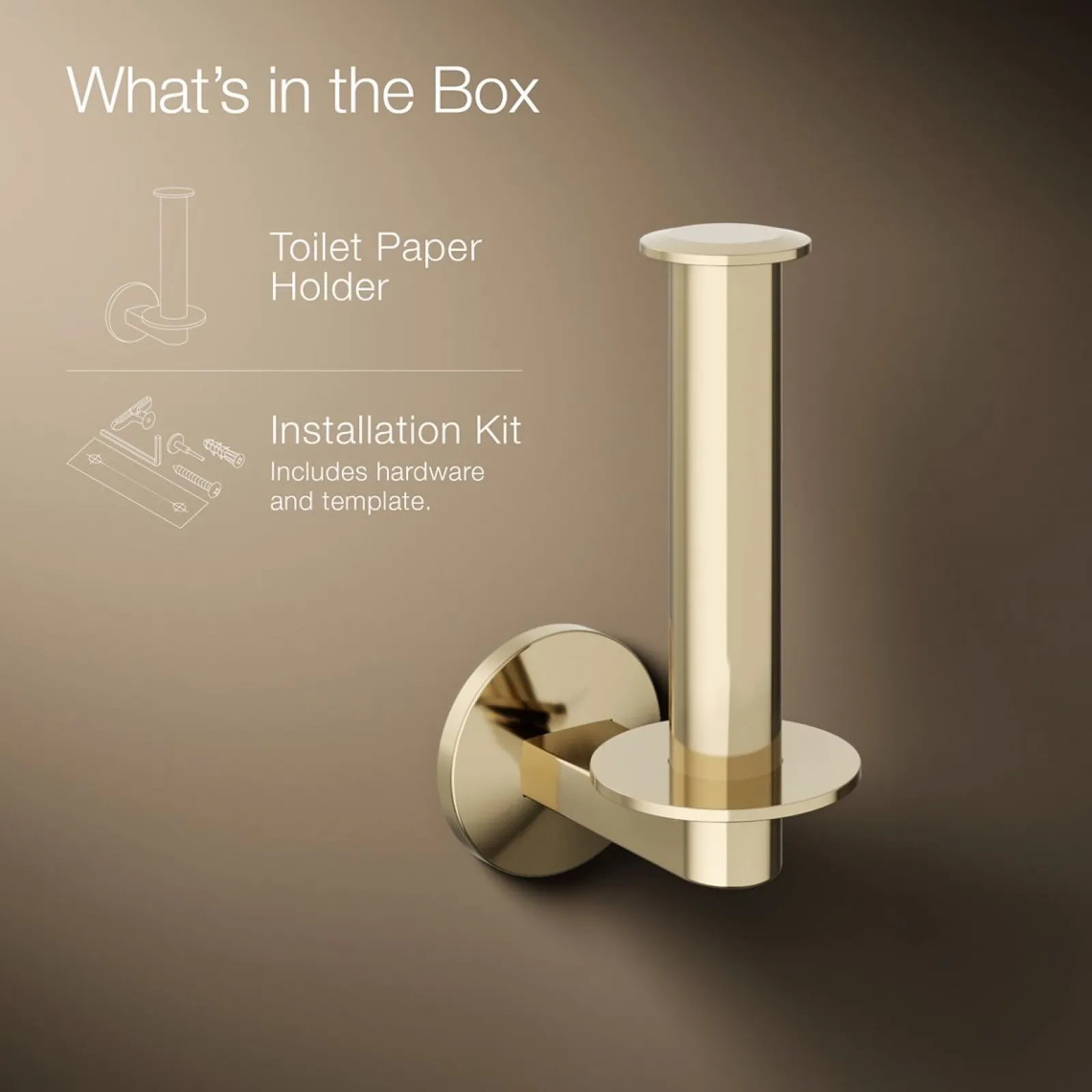 Vertical toilet paper holder^Kohler