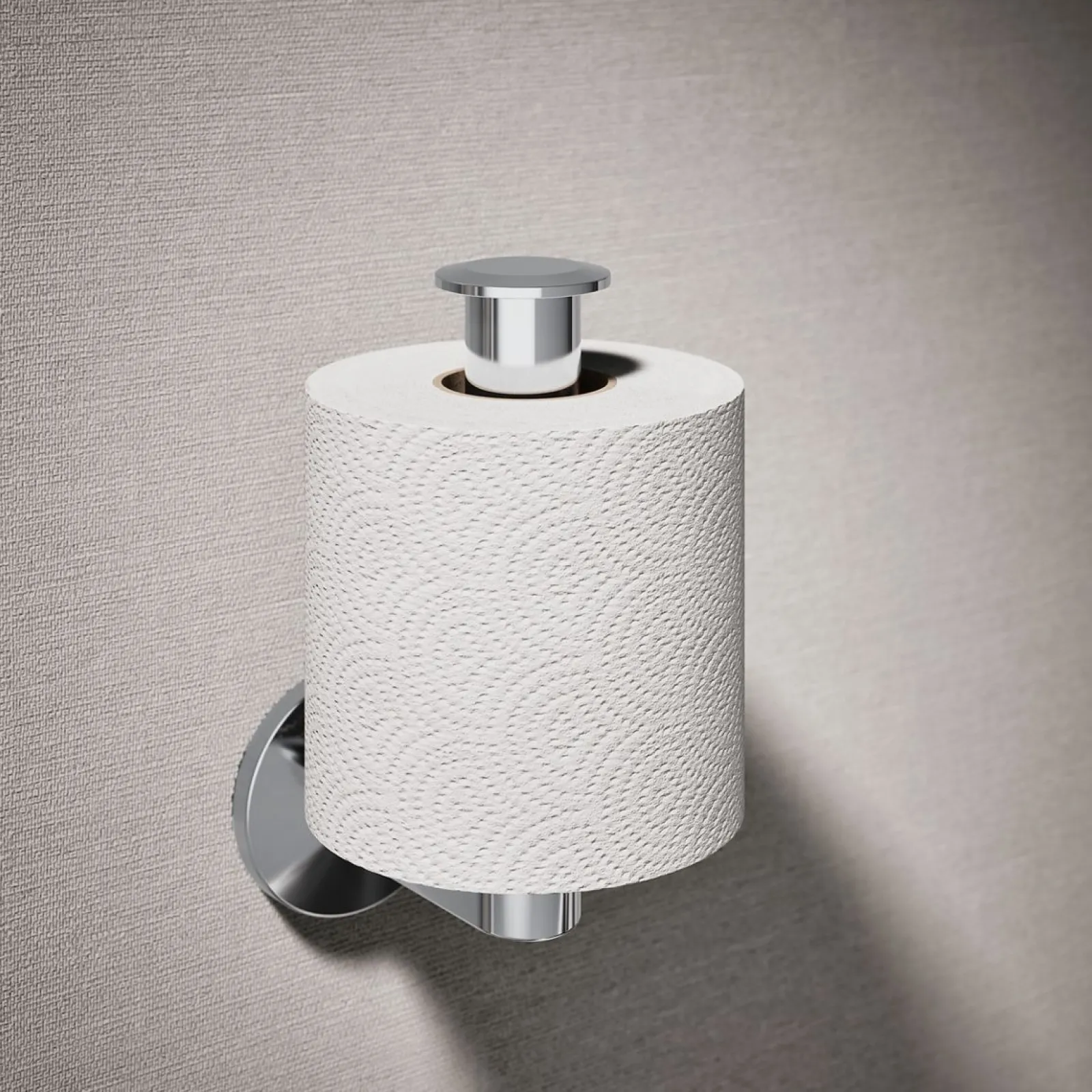 Vertical toilet paper holder^Kohler