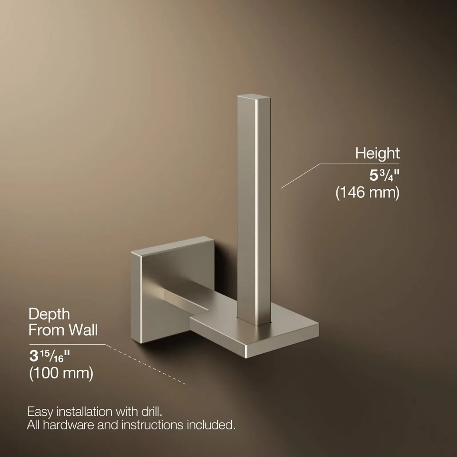 Vertical toilet paper holder^Kohler