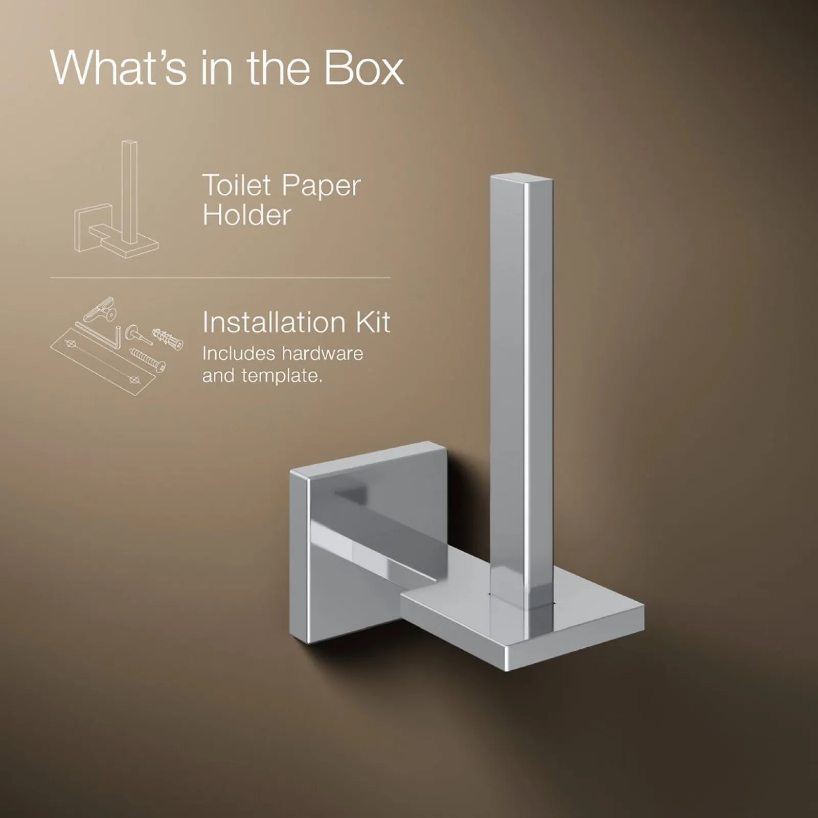 Vertical toilet paper holder^Kohler