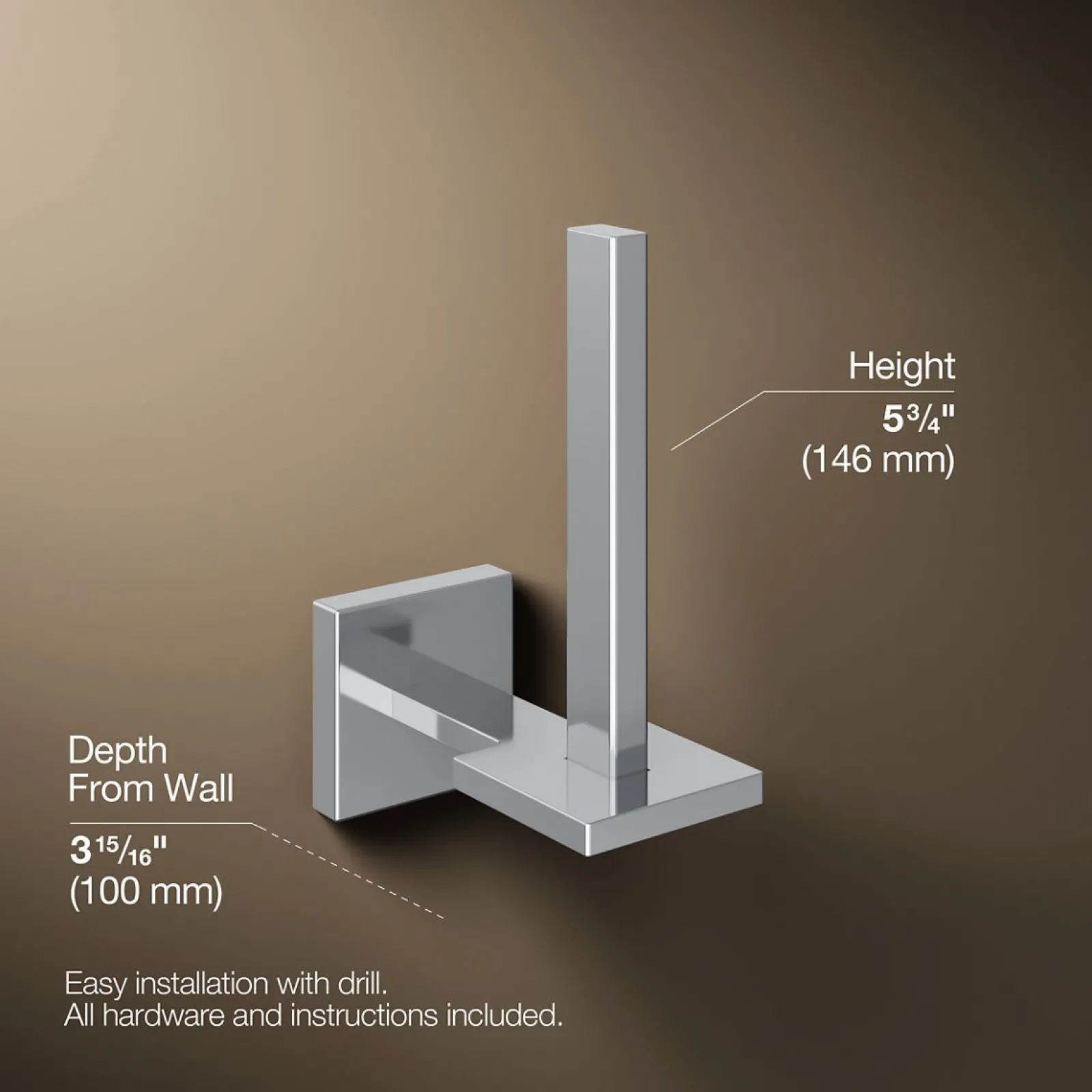 Vertical toilet paper holder^Kohler