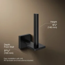 Vertical toilet paper holder^Kohler