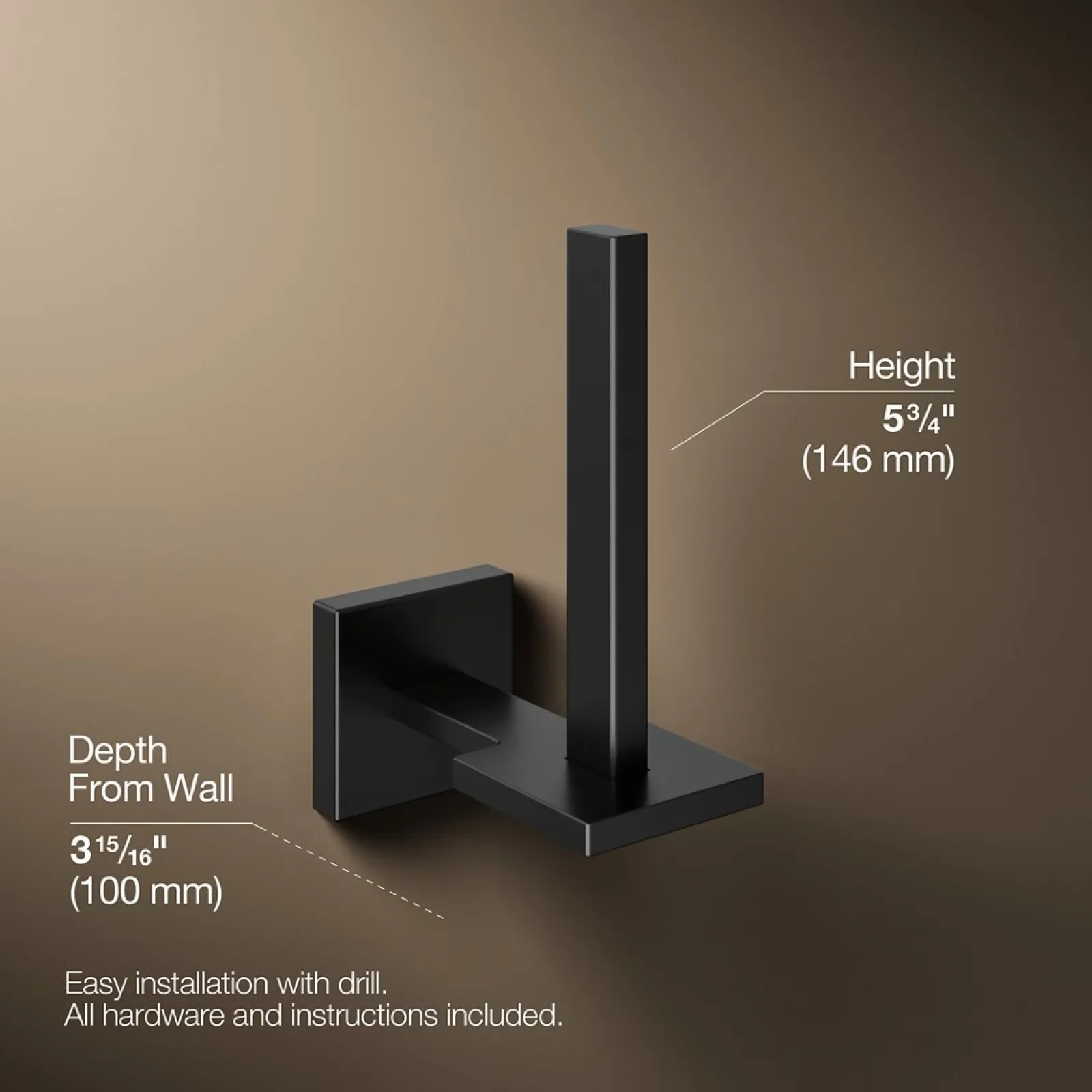 Vertical toilet paper holder^Kohler