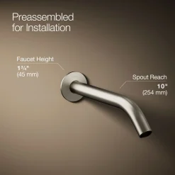 Wall-mount bathroom sink faucet spout with Tube design, 1.2 gpm^Kohler
