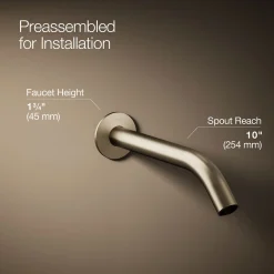 Wall-mount bathroom sink faucet spout with Tube design, 1.2 gpm^Kohler
