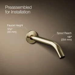 Wall-mount bathroom sink faucet spout with Tube design, 1.2 gpm^Kohler