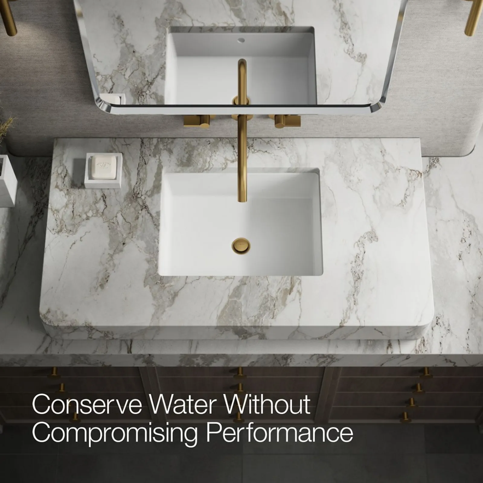 Wall-mount bathroom sink faucet spout with Tube design, 1.2 gpm^Kohler