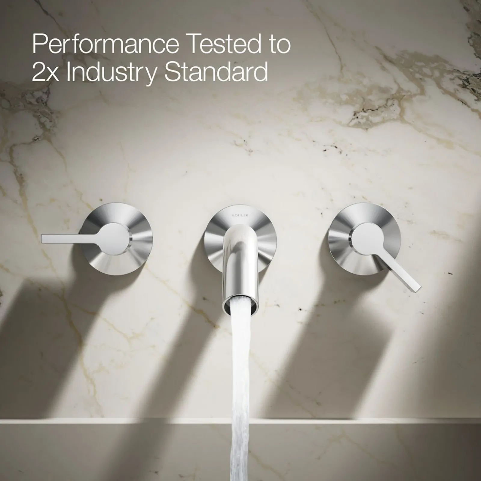 Wall-mount bathroom sink faucet spout with Tube design, 1.2 gpm^Kohler