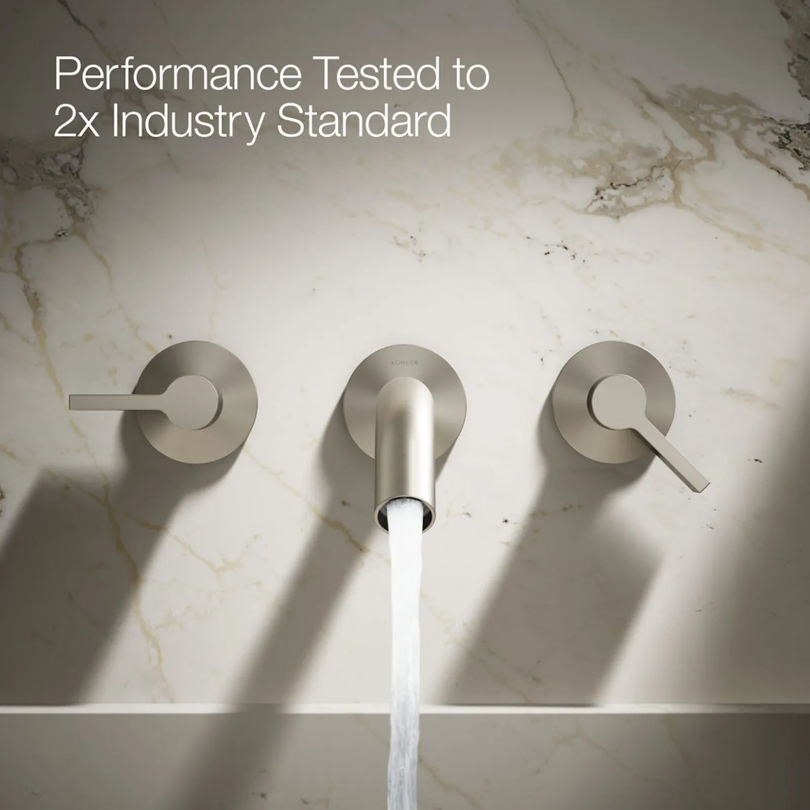 Wall-mount bathroom sink faucet spout with Tube design, 1.2 gpm^Kohler