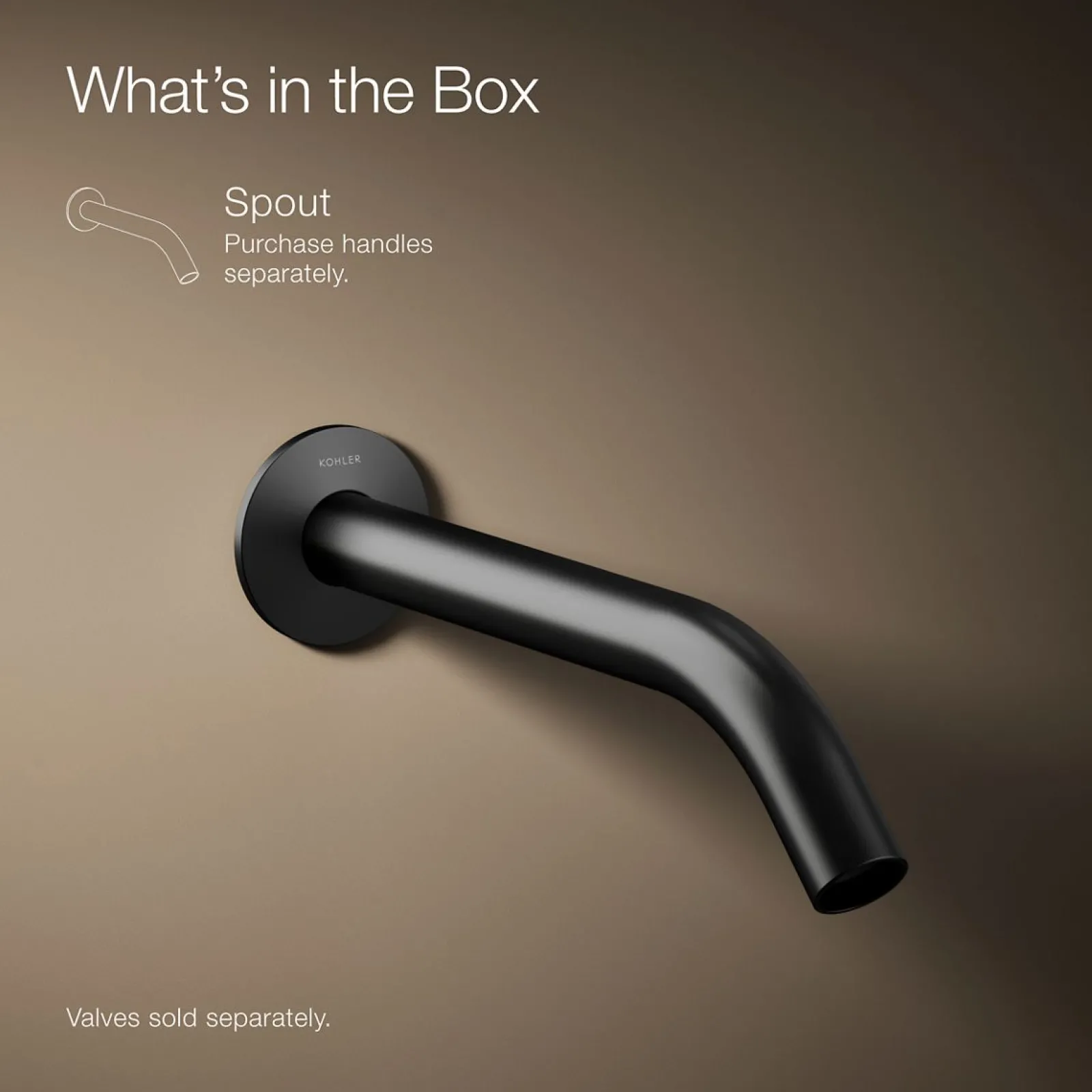 Wall-mount bathroom sink faucet spout with Tube design, 1.2 gpm^Kohler