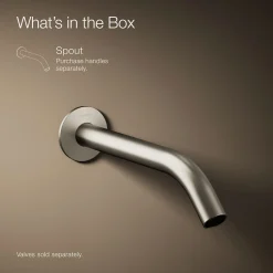 Wall-mount bathroom sink faucet spout with Tube design, 1.2 gpm^Kohler