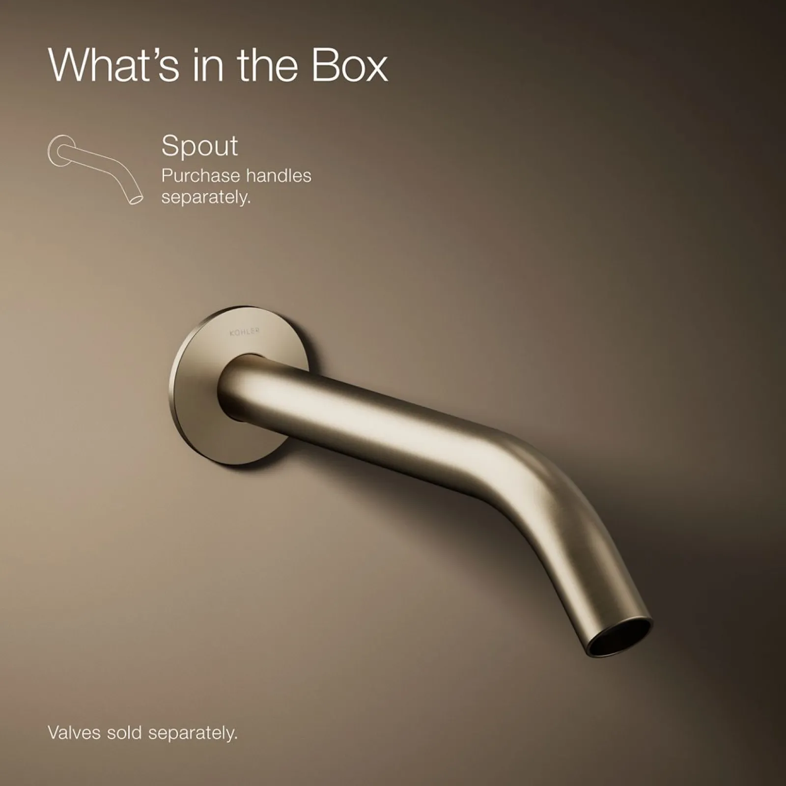 Wall-mount bathroom sink faucet spout with Tube design, 1.2 gpm^Kohler