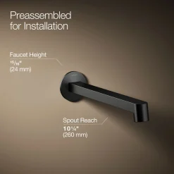 Wall-mount bathroom sink faucet spout with Row design, 1.2 gpm^Kohler Outlet