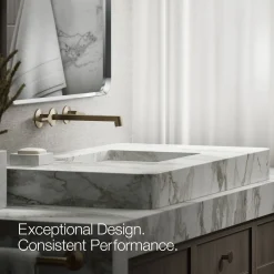 Wall-mount bathroom sink faucet spout with Row design, 1.2 gpm^Kohler Outlet