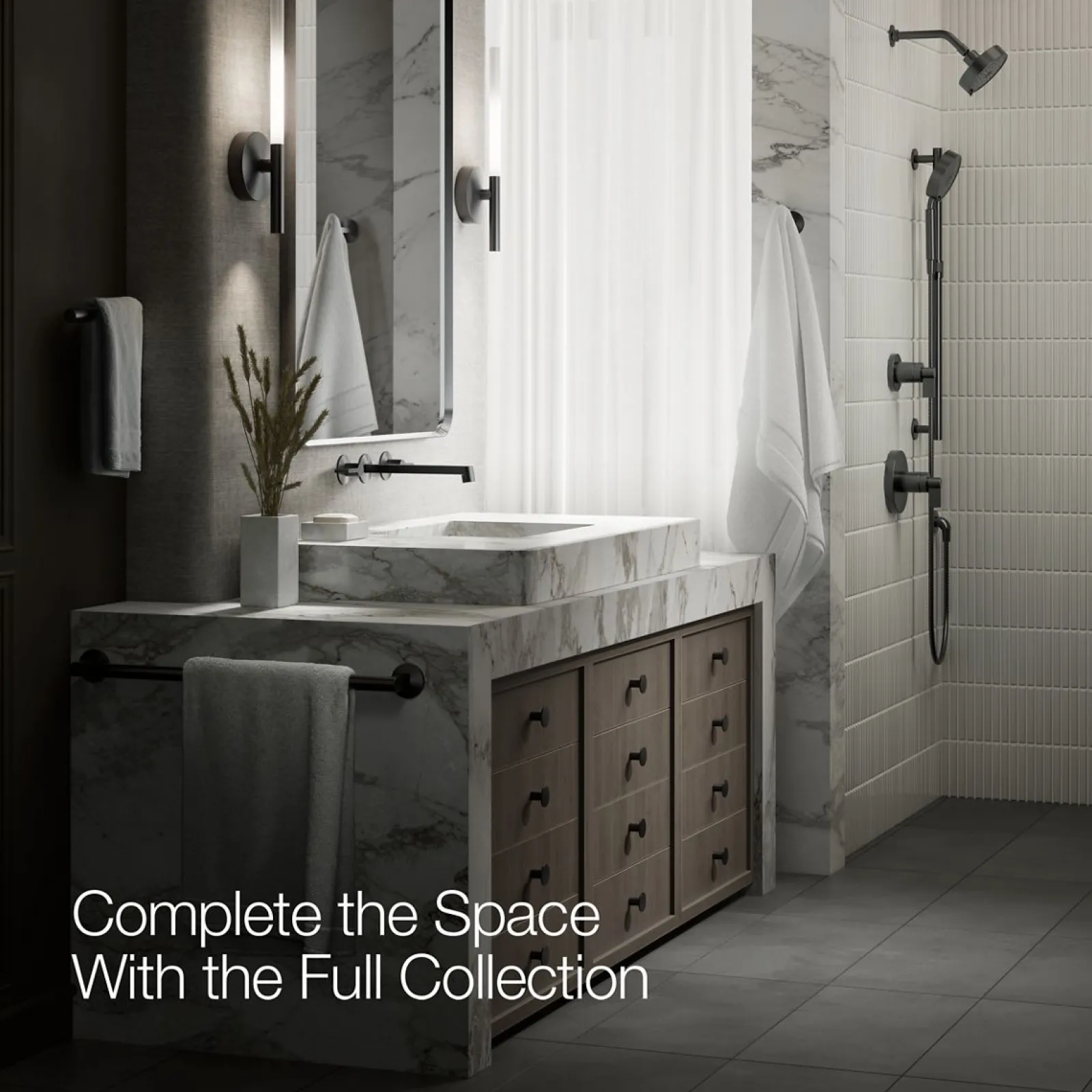 Wall-mount bathroom sink faucet spout with Row design, 1.2 gpm^Kohler Outlet