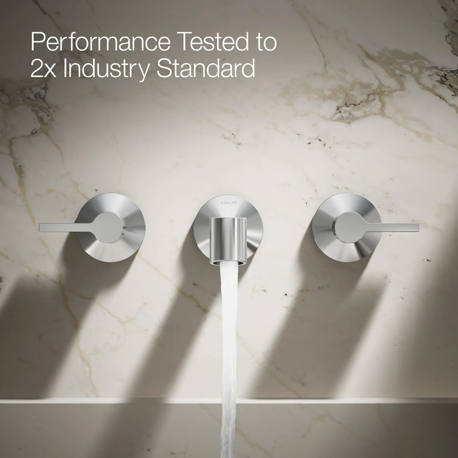 Wall-mount bathroom sink faucet spout with Row design, 1.2 gpm^Kohler Outlet