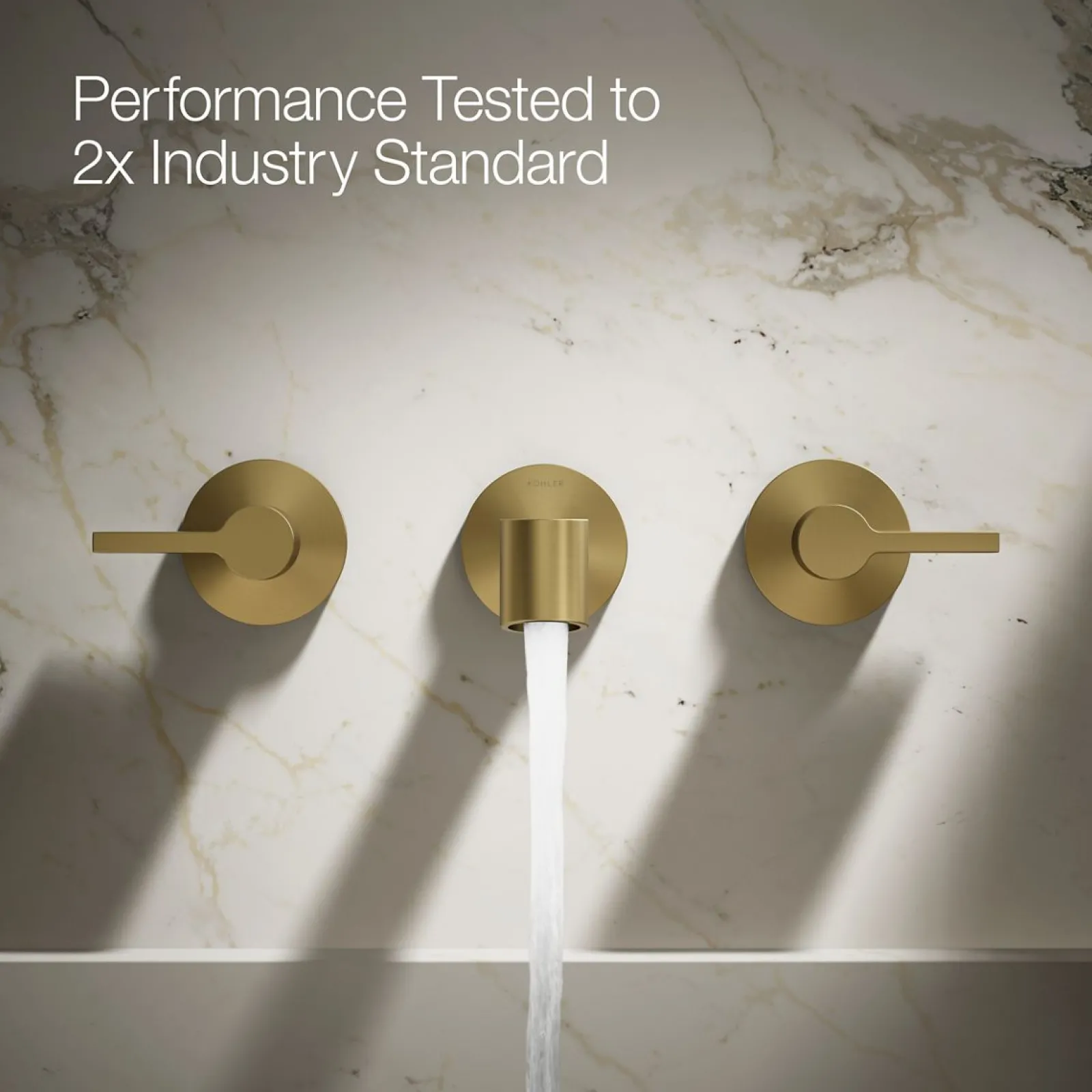 Wall-mount bathroom sink faucet spout with Row design, 1.2 gpm^Kohler Outlet