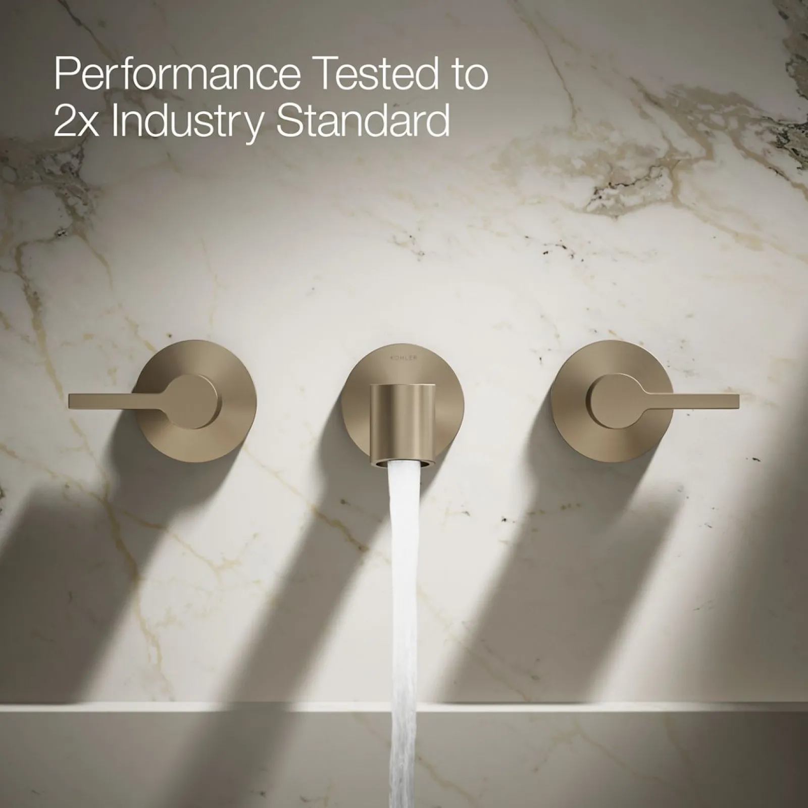 Wall-mount bathroom sink faucet spout with Row design, 1.2 gpm^Kohler Outlet