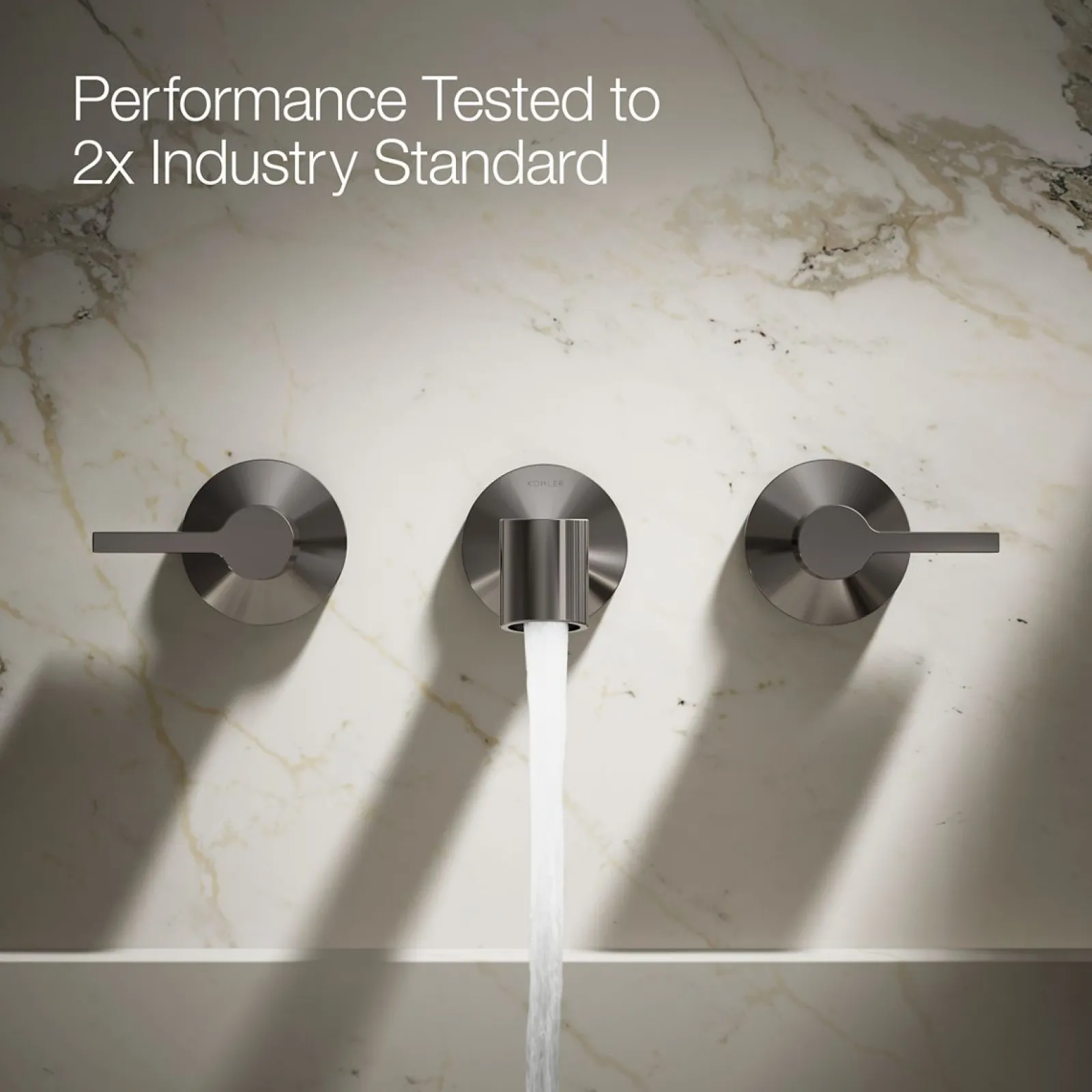Wall-mount bathroom sink faucet spout with Row design, 1.2 gpm^Kohler Outlet
