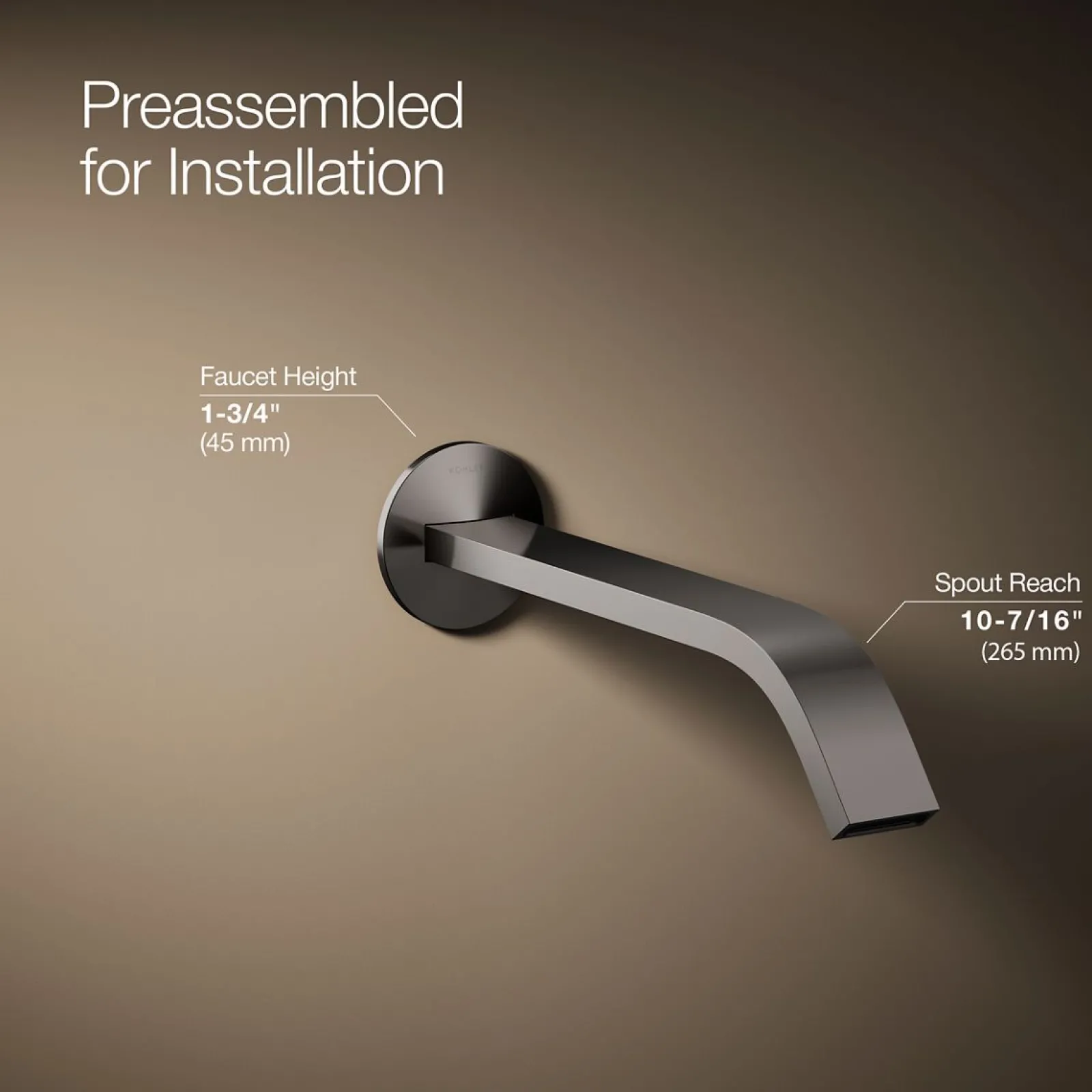Wall-mount bathroom sink faucet spout with Ribbon design, 1.2 gpm^Kohler Online