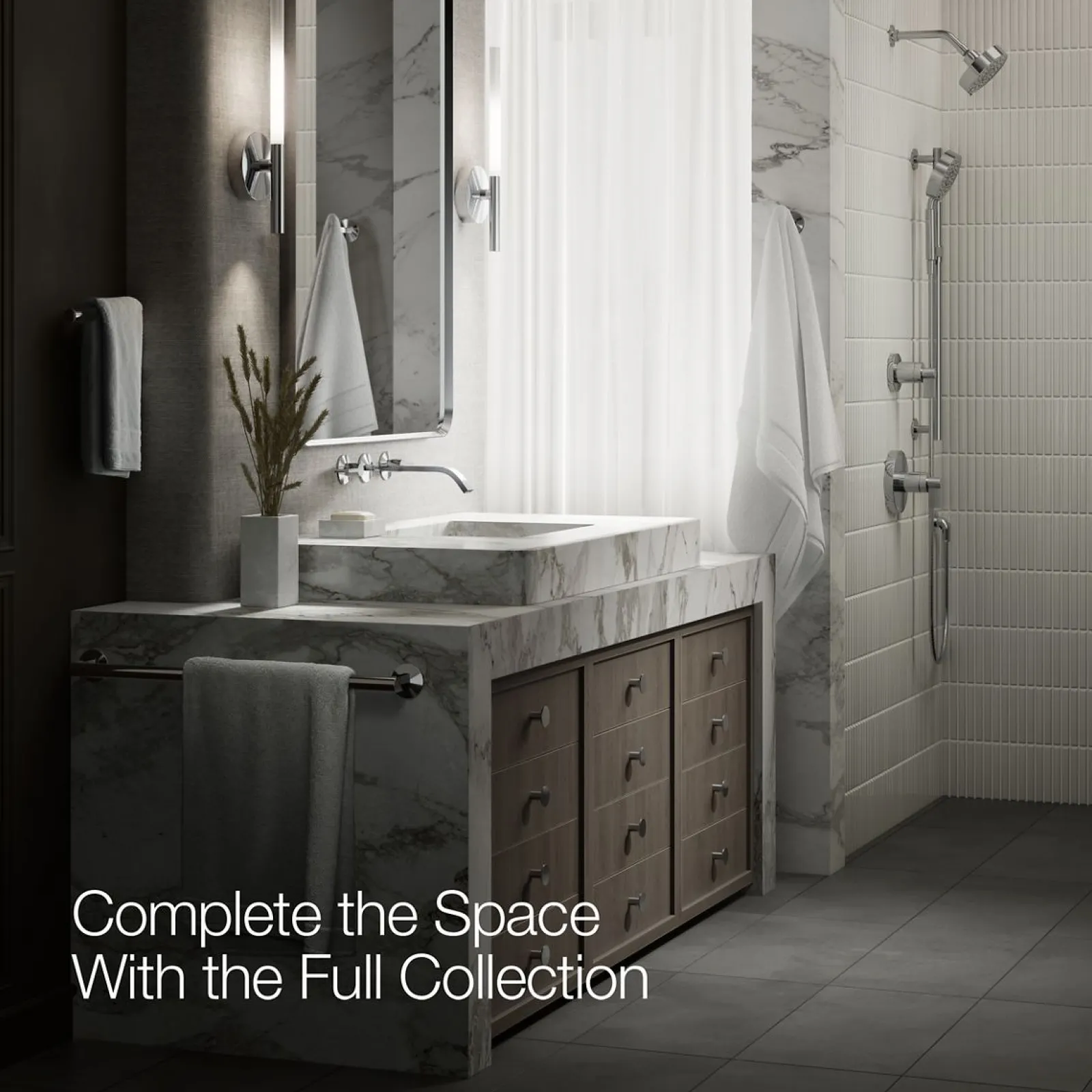Wall-mount bathroom sink faucet spout with Ribbon design, 1.2 gpm^Kohler Online