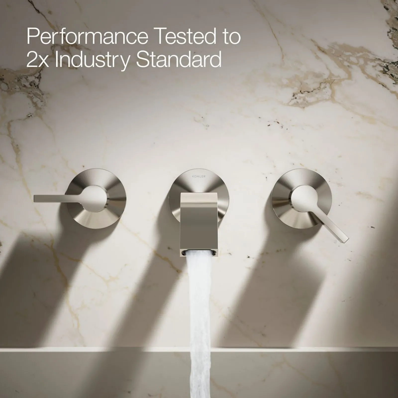 Wall-mount bathroom sink faucet spout with Ribbon design, 1.2 gpm^Kohler Online