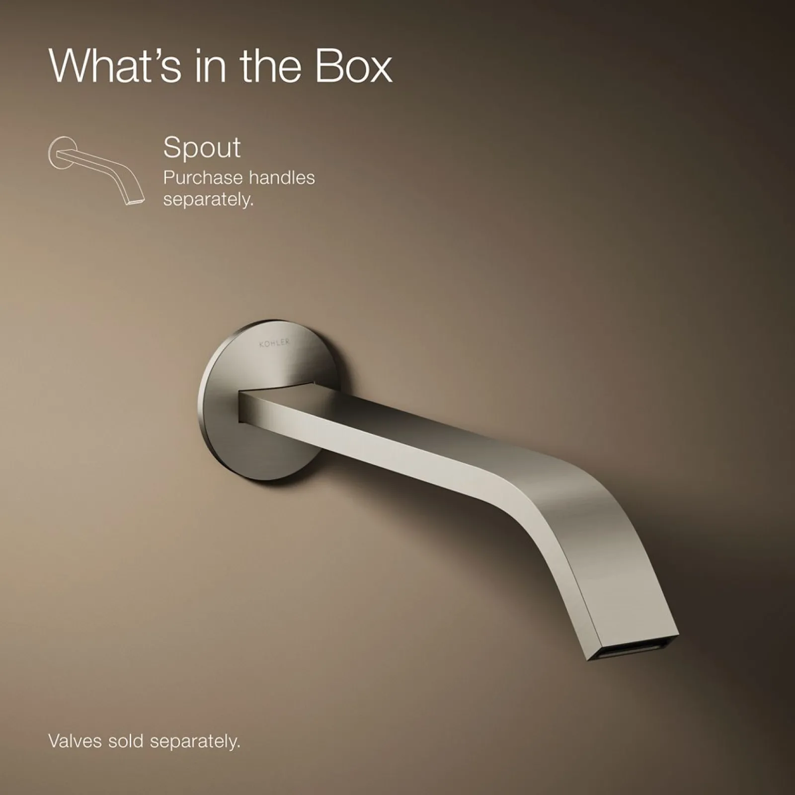 Wall-mount bathroom sink faucet spout with Ribbon design, 1.2 gpm^Kohler Online