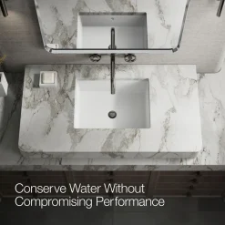 Wall-mount bathroom sink faucet Industrial handle trim^Kohler