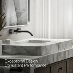 Wall-mount bathroom sink faucet Oyl handle trim^Kohler New