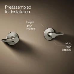 Wall-mount bathroom sink faucet Lever handle trim^Kohler Hot