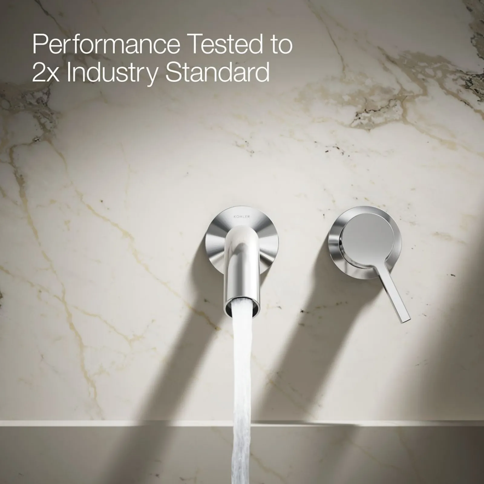 Wall-mount bathroom sink faucet handle^Kohler Online