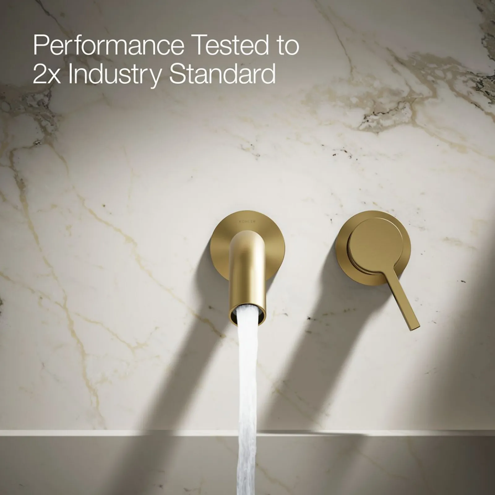 Wall-mount bathroom sink faucet handle^Kohler Online