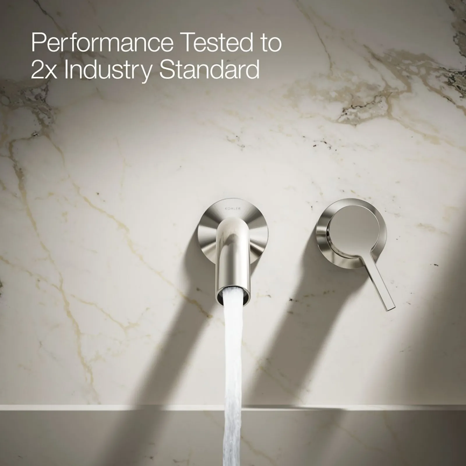 Wall-mount bathroom sink faucet handle^Kohler Online