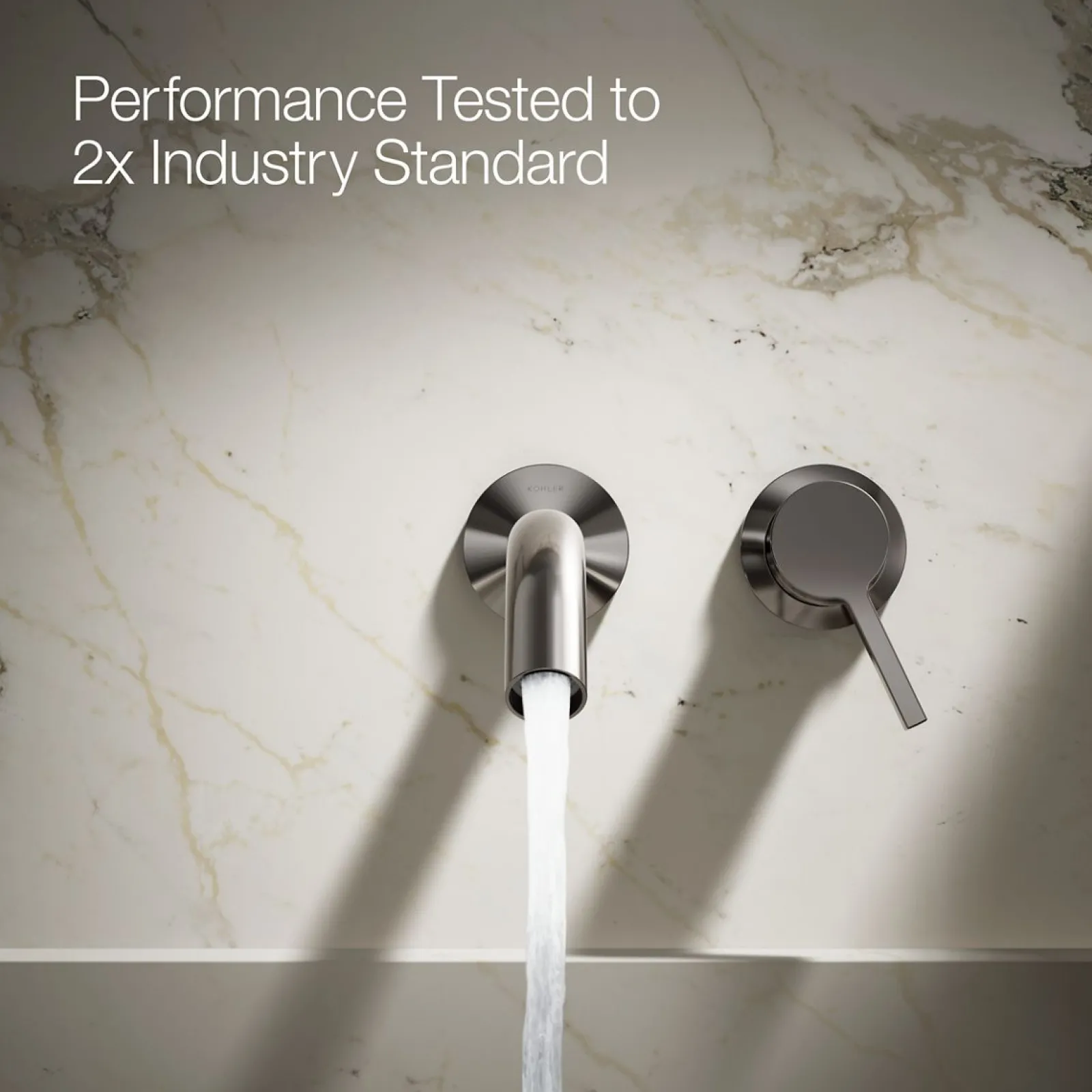 Wall-mount bathroom sink faucet handle^Kohler Online