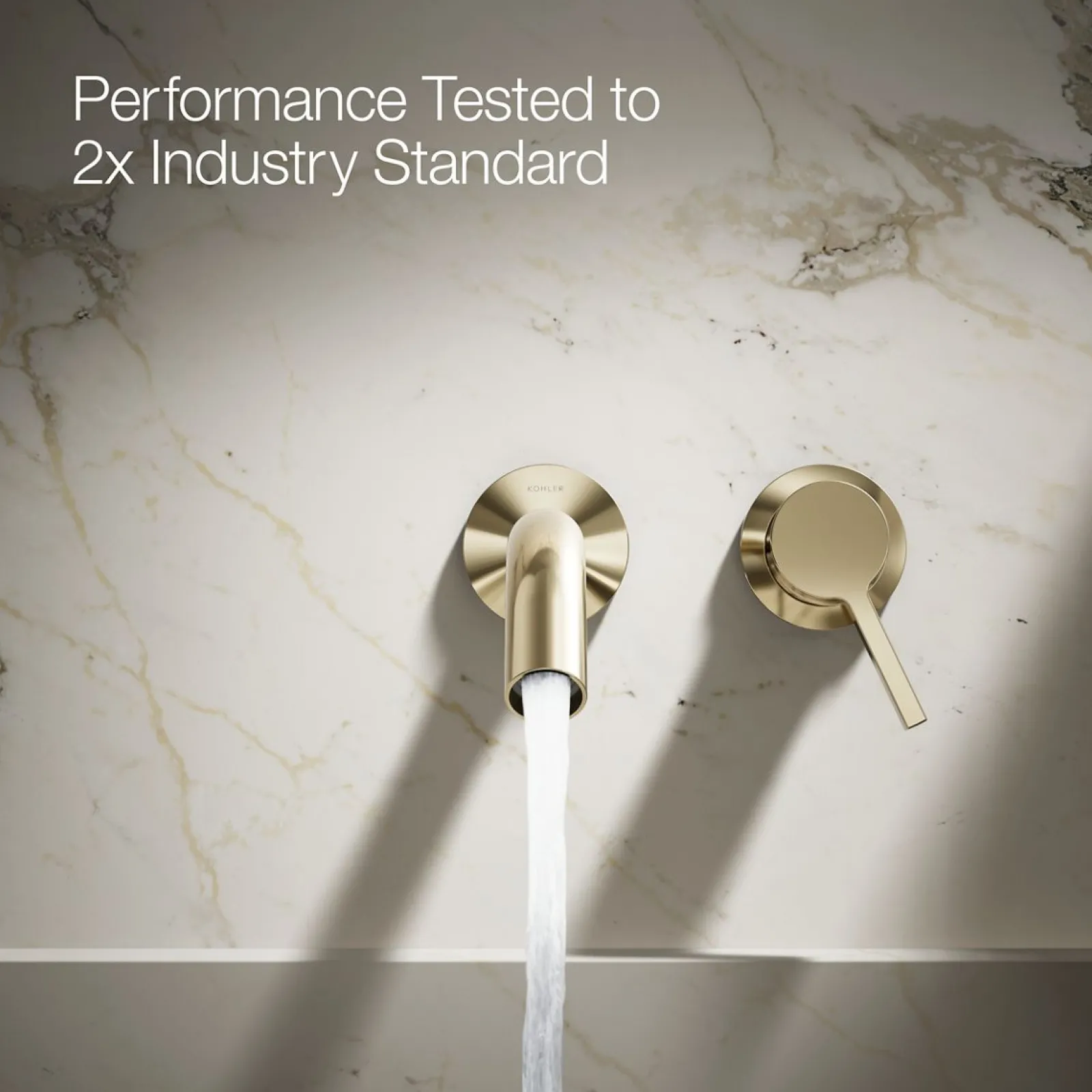 Wall-mount bathroom sink faucet handle^Kohler Online