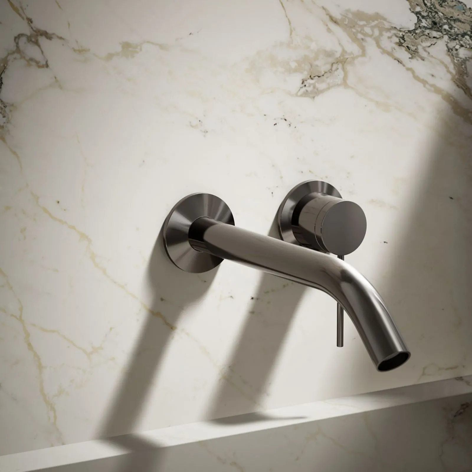 Wall-mount bathroom sink faucet handle^Kohler Hot