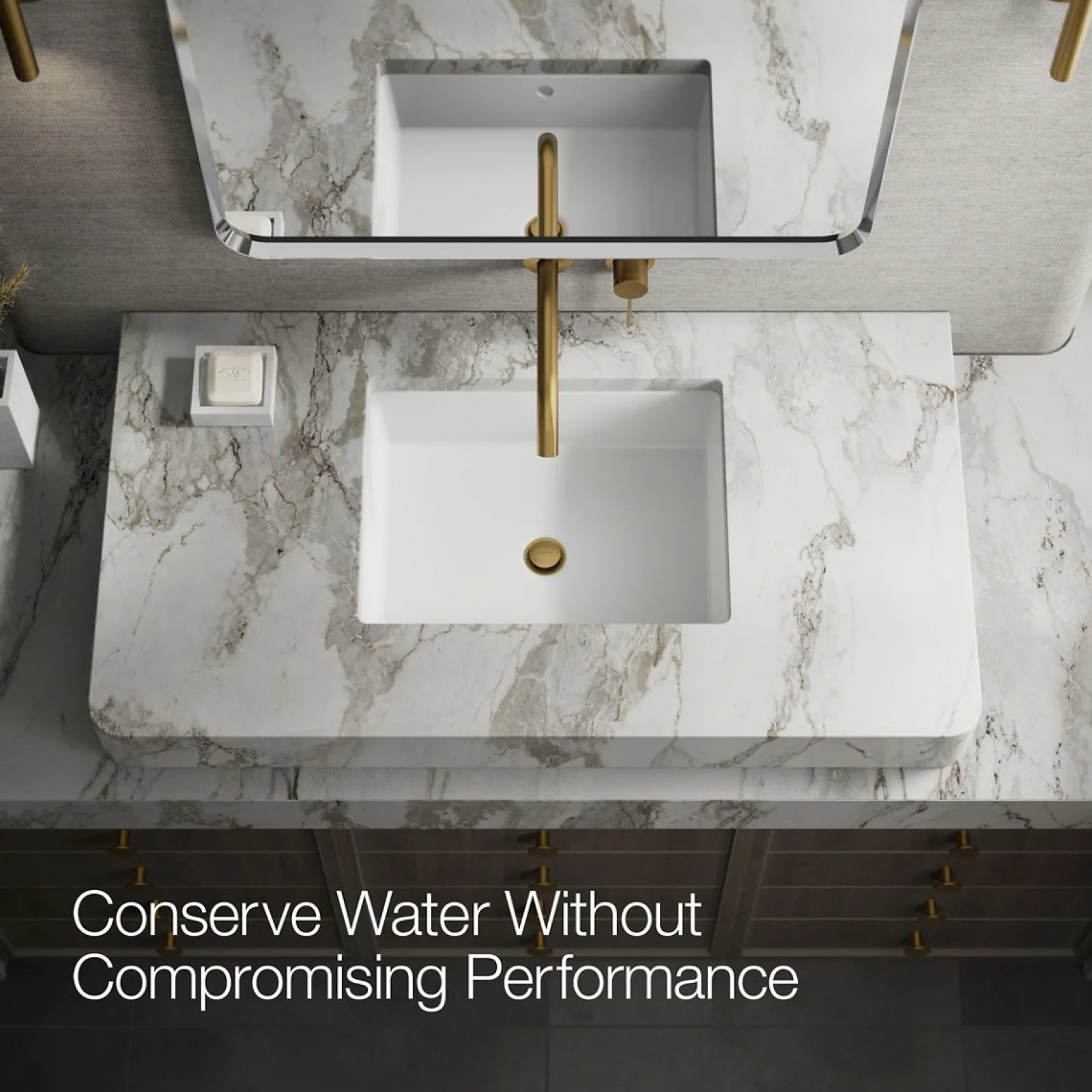 Wall-mount bathroom sink faucet handle^Kohler Hot