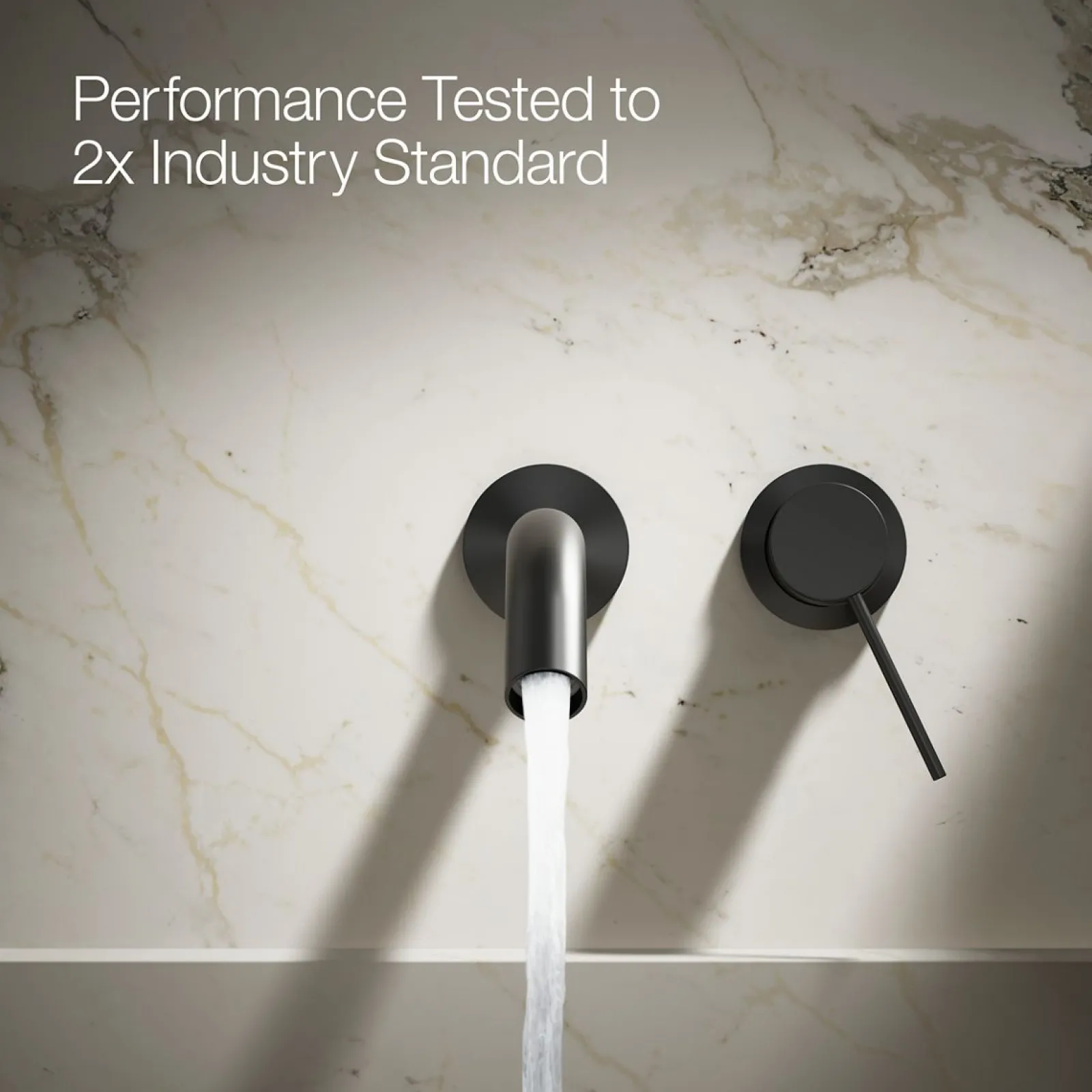 Wall-mount bathroom sink faucet handle^Kohler Hot
