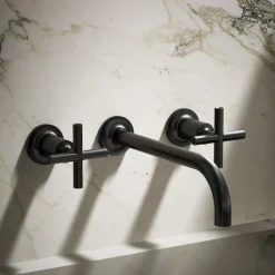 Wall-mount bathroom sink faucet trim with Cross handles, 1.2 gpm^Kohler Discount