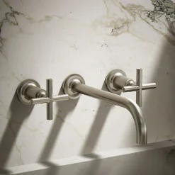 Wall-mount bathroom sink faucet trim with Cross handles, 1.2 gpm^Kohler Discount