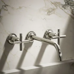 Wall-mount bathroom sink faucet trim with Cross handles, 1.2 gpm^Kohler Discount