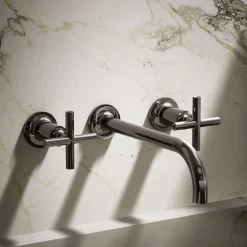 Wall-mount bathroom sink faucet trim with Cross handles, 1.2 gpm^Kohler Discount