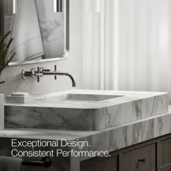 Wall-mount bathroom sink faucet trim with Cross handles, 1.2 gpm^Kohler Discount