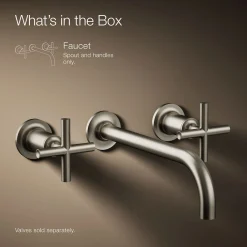 Wall-mount bathroom sink faucet trim with Cross handles, 1.2 gpm^Kohler Discount