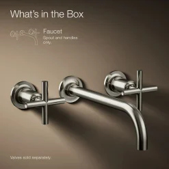 Wall-mount bathroom sink faucet trim with Cross handles, 1.2 gpm^Kohler Discount