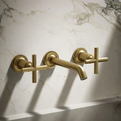 Wall-mount bathroom sink faucet trim with Cross handles, 1.2 gpm^Kohler Online